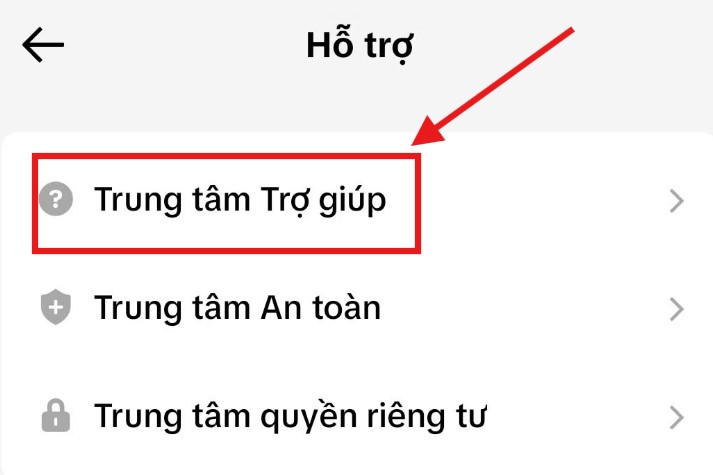 liên hệ hỗ trợ tiktok