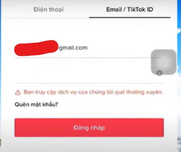 lỗi đăng nhập tiktok quá thường xuyên