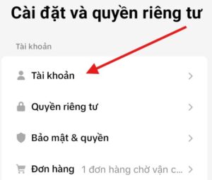 thay đổi thông tin