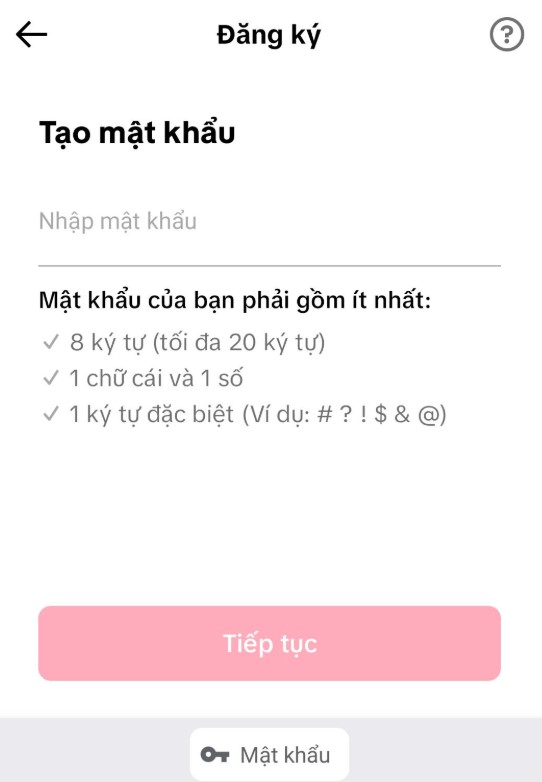 thiết lập thông tin tài khoản