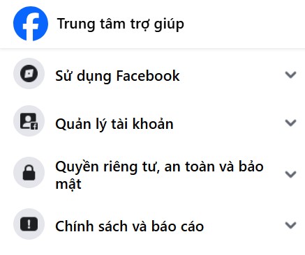 trung tâm trợ giúp facebook