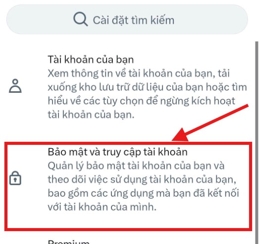 bảo mật và truy cập tài khoản