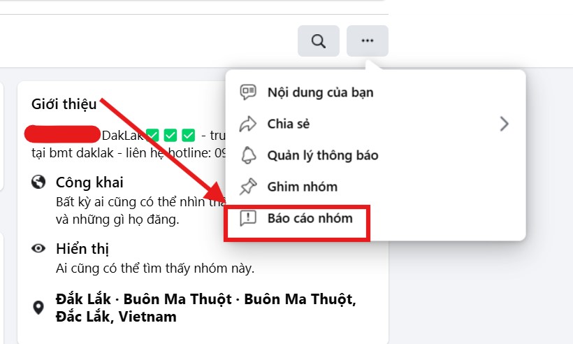 bị báo cáo trang page