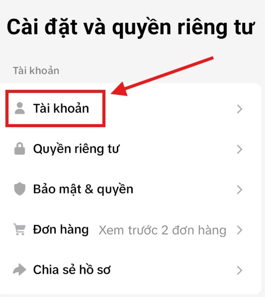 bước 2 xóa tiktok vĩnh viễn