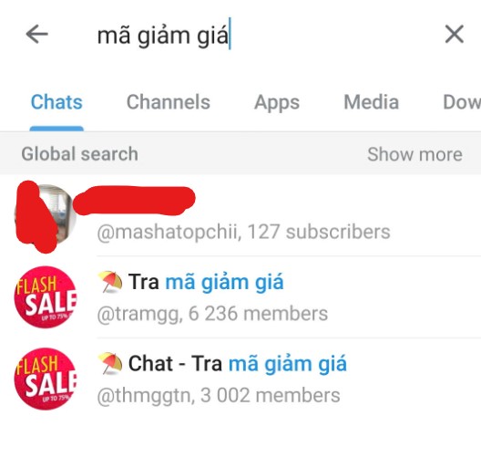 cách tìm link trên telegram