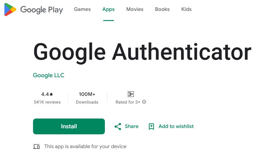 google authenticator