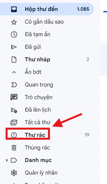 kiểm tra thư rác