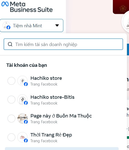 quản lí nhiều page trên facebook