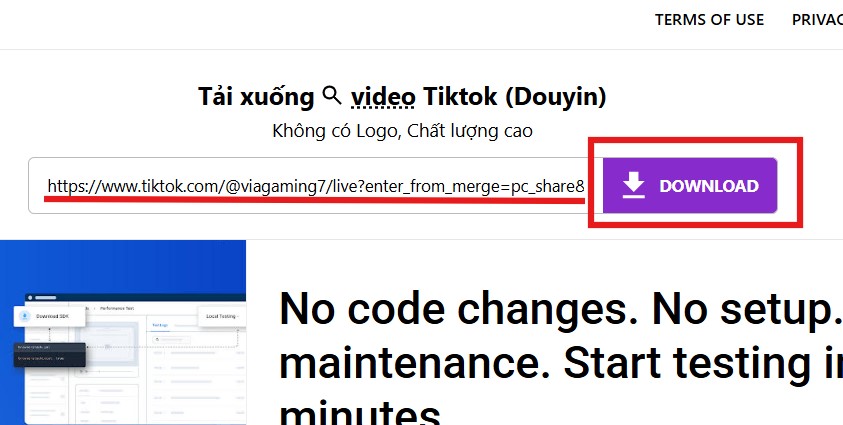 tải video tiktok live