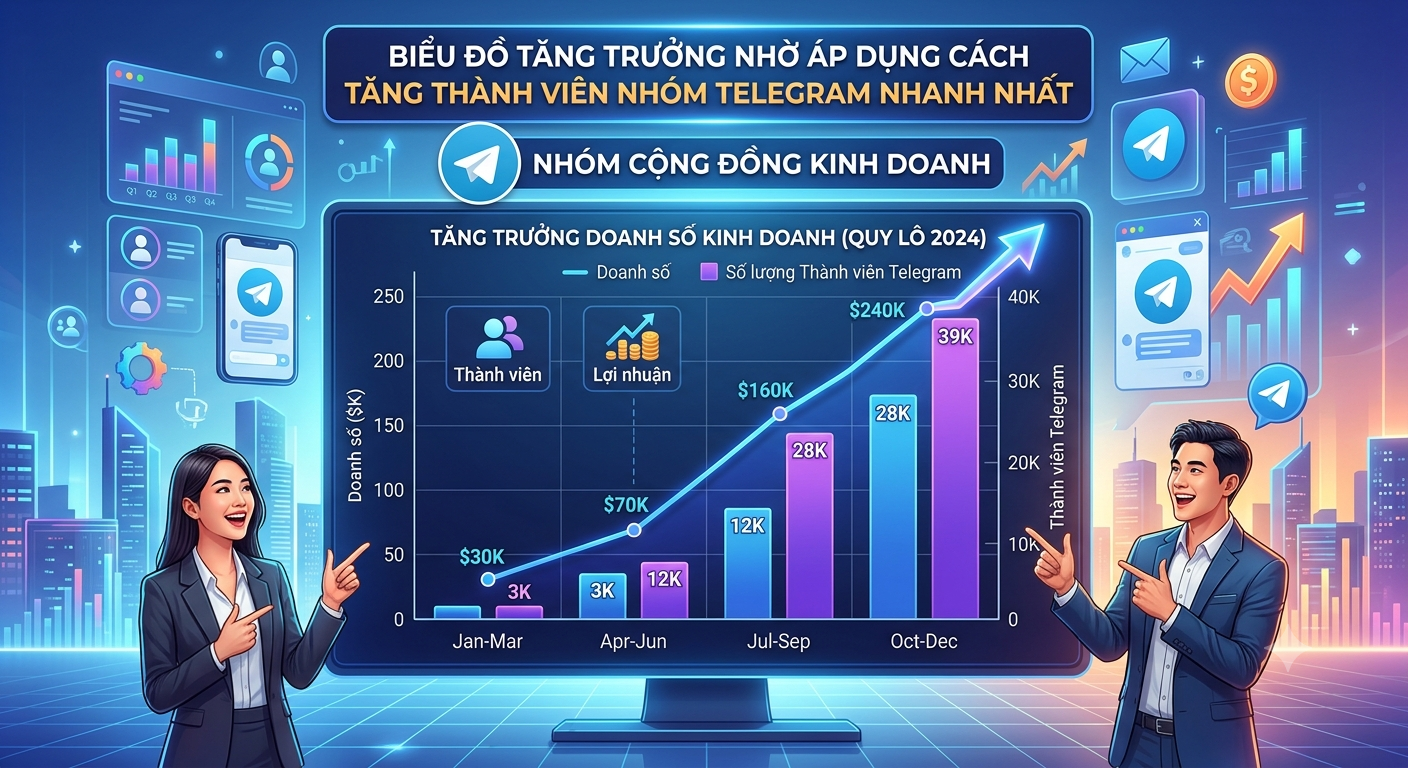 [Hình ảnh 1: Biểu đồ tăng trưởng doanh số nhờ áp dụng cách tăng thành viên nhóm telegram nhanh nhất - Alt text: cach tang thanh vien nhom telegram nhanh nhat]