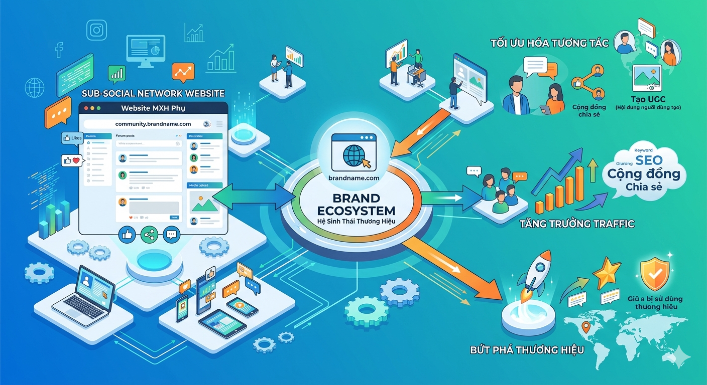 Lợi ích từ mô hình sub website mạng xã hội
