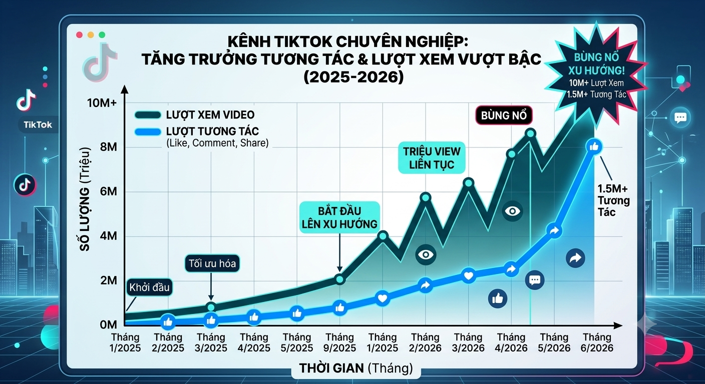 Hình 1: Hiểu rõ cách tăng tương tác video tiktok giúp kênh phát triển vượt bậc.