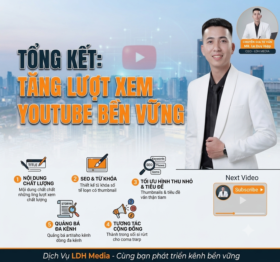 cách tăng lượt xem trên YouTube bền vững