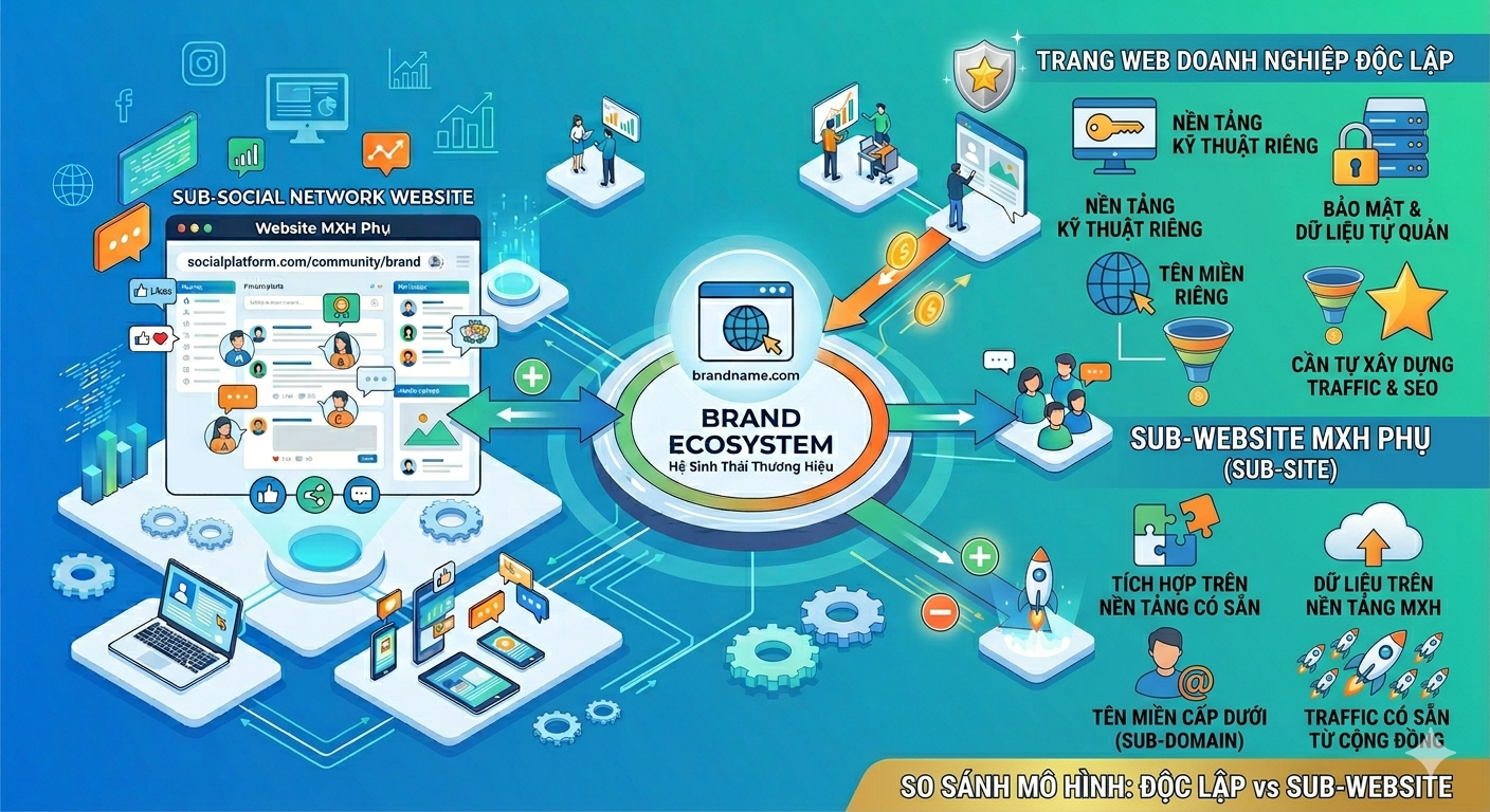 Phát triển sub website mạng xã hội chuẩn SEO