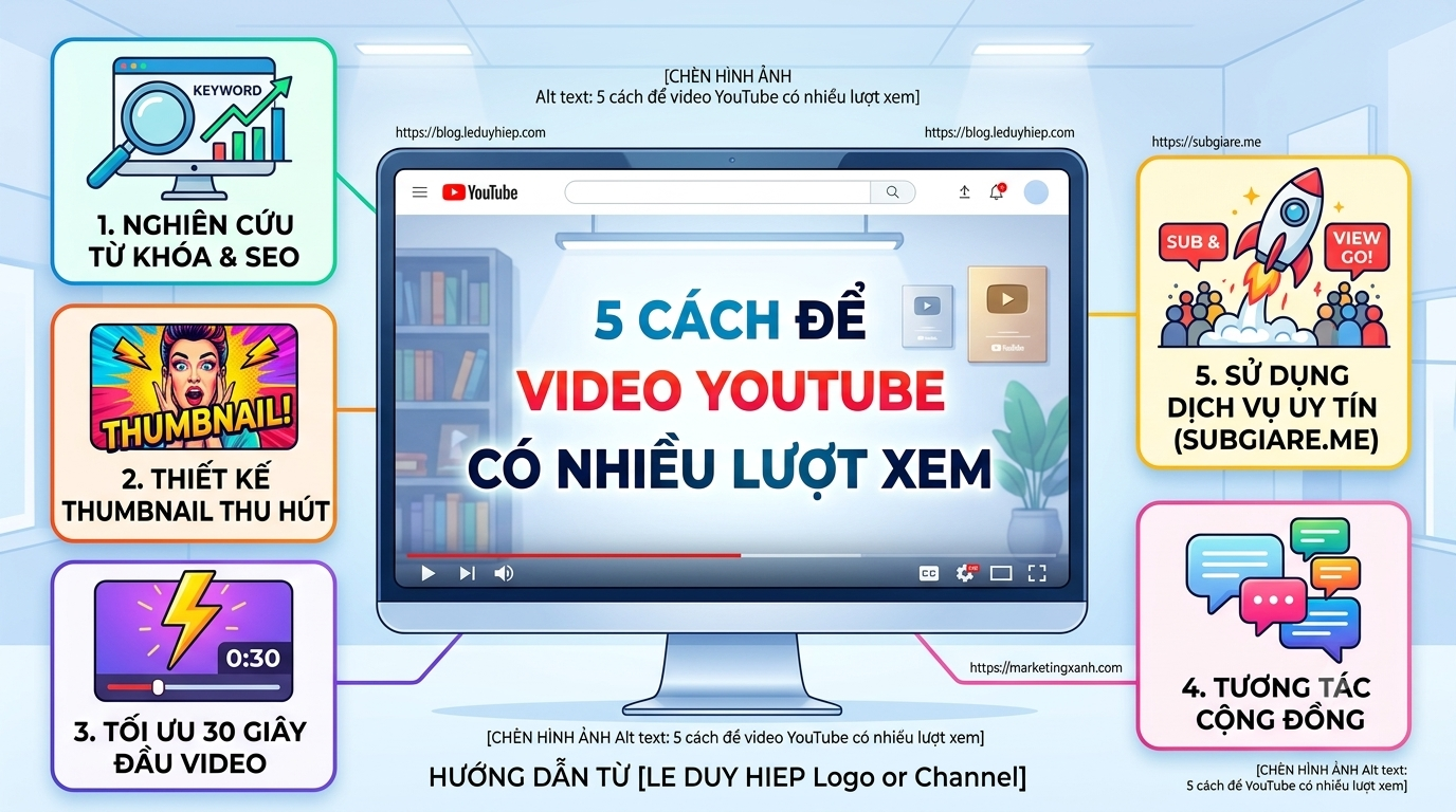 5 cách để video YouTube có nhiều lượt xem