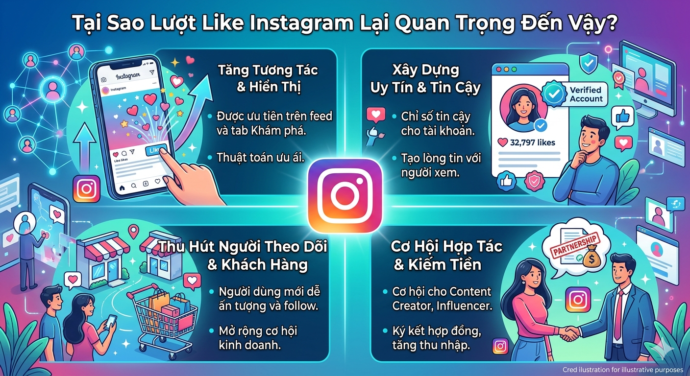 tăng lượt like trên instagram