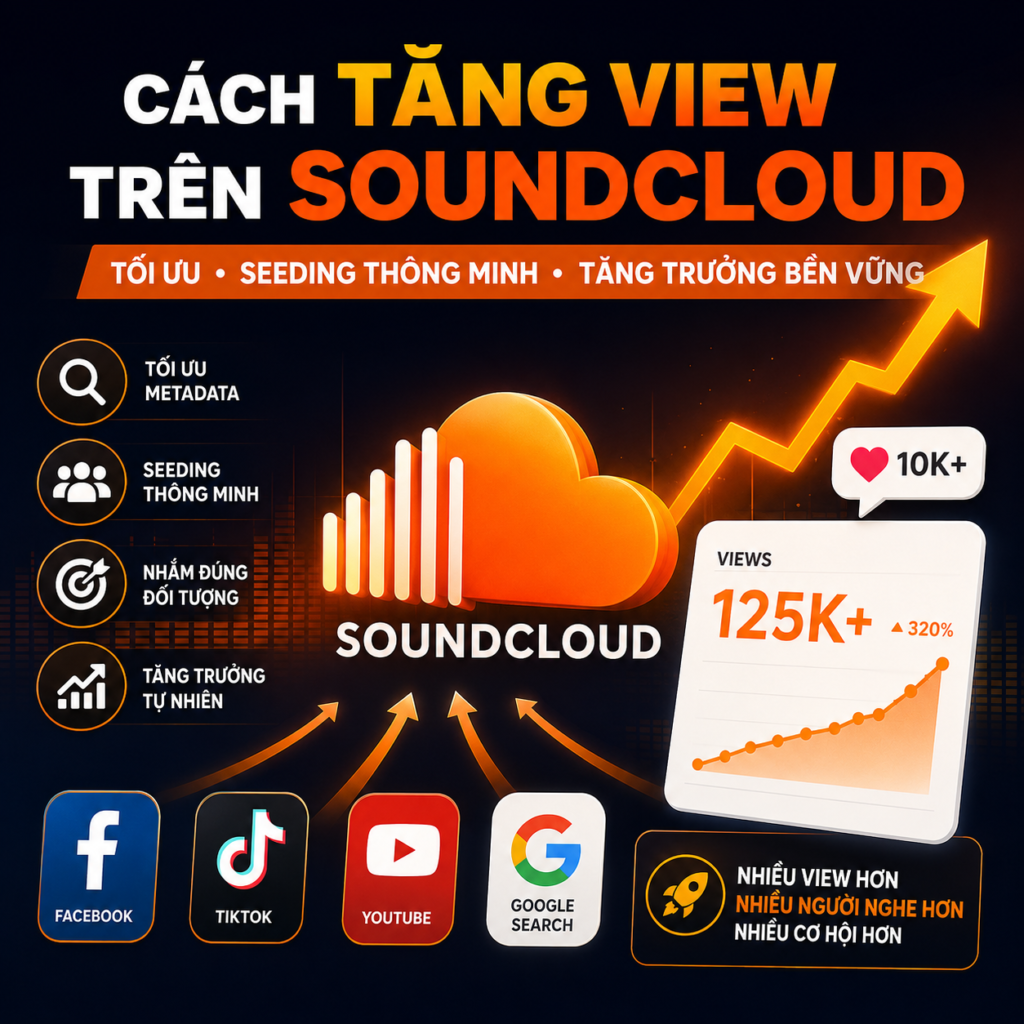 cách tăng view trên soundcloud