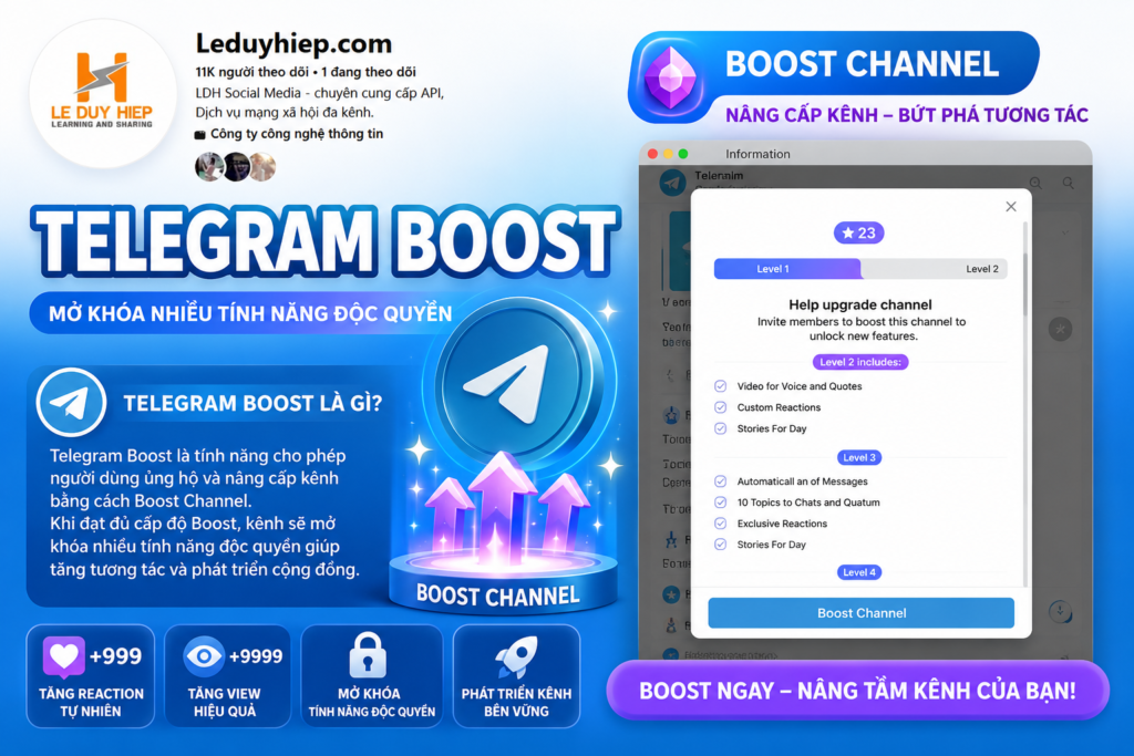 telegram boost là gì