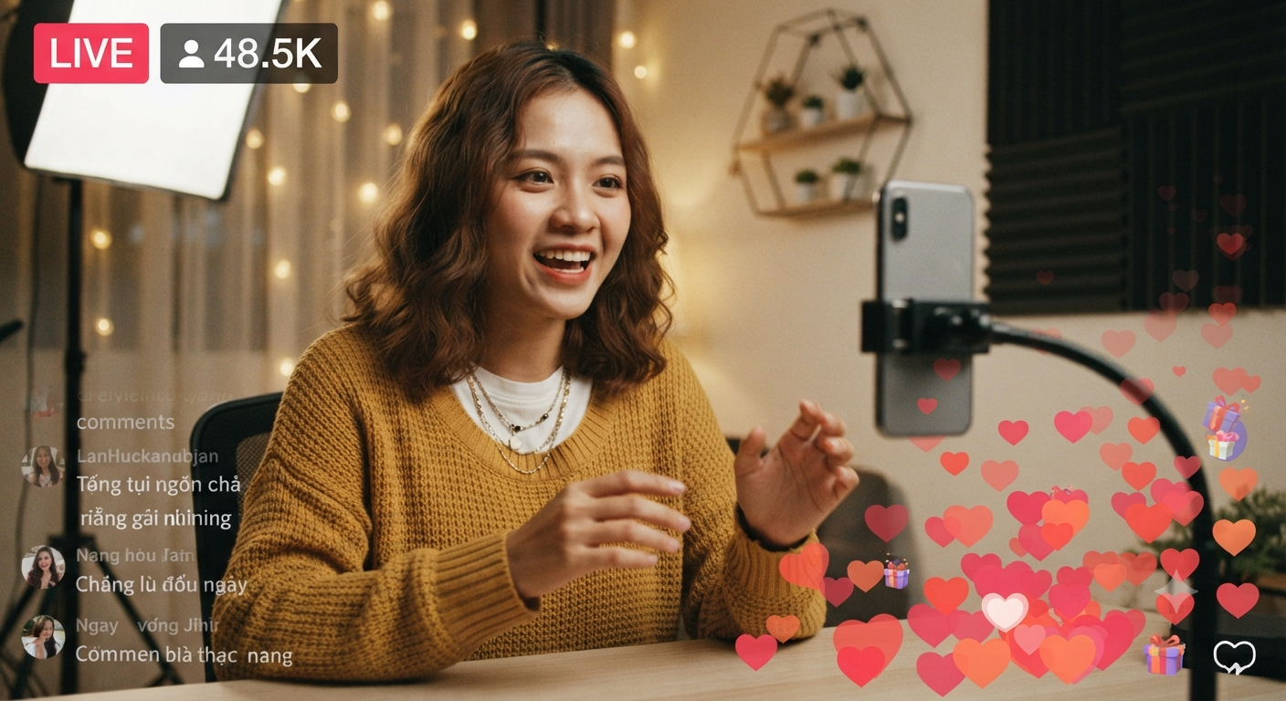 hướng dẫn tăng mắt livestream tiktok