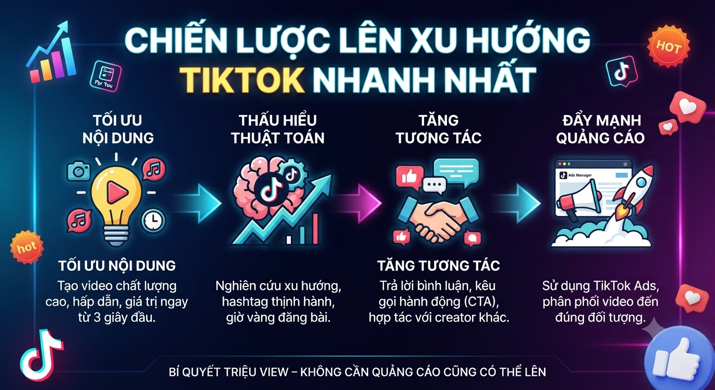 cách lên xu hướng tiktok mới nhất