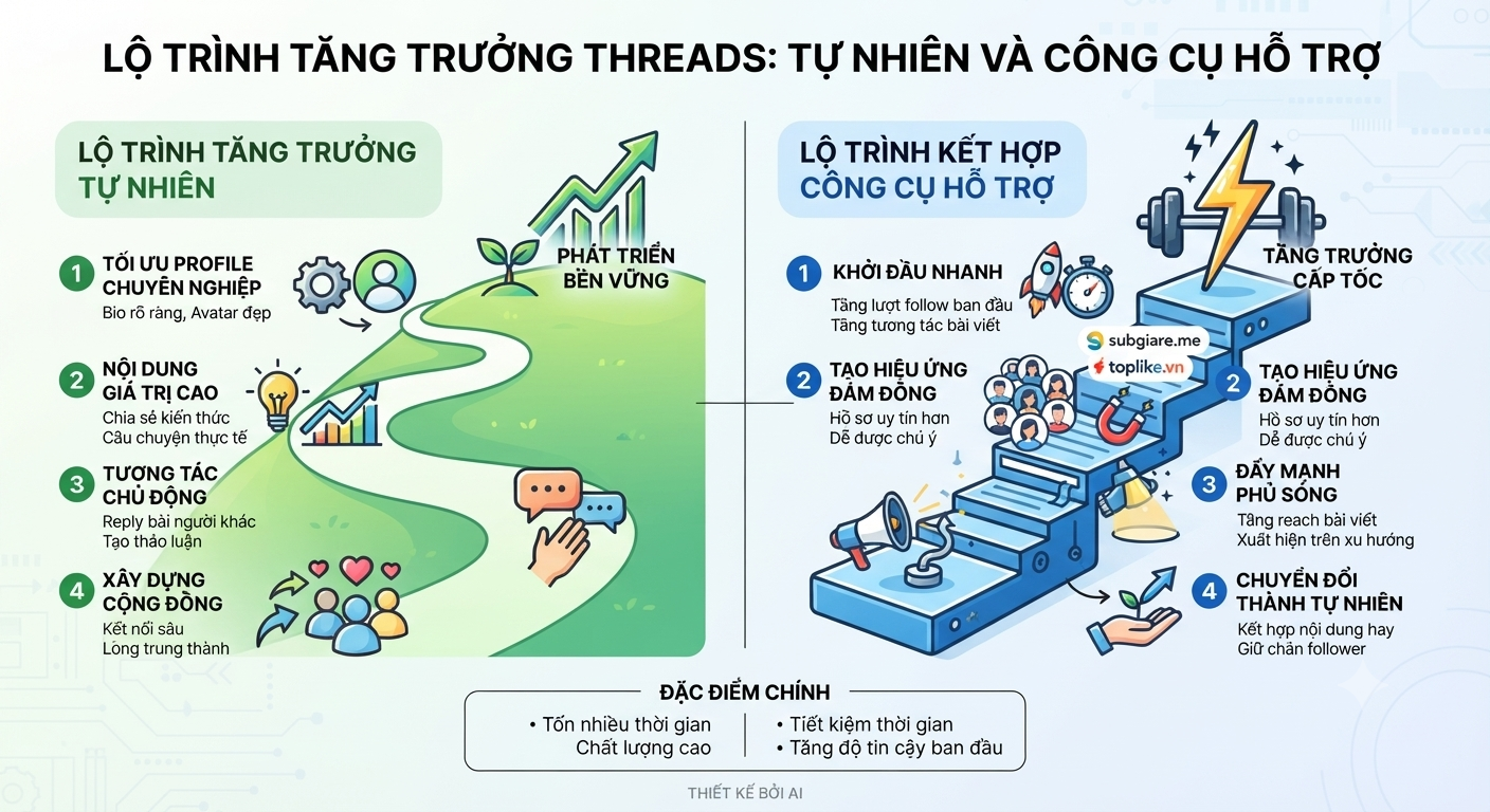 cách tăng follow cho thread
