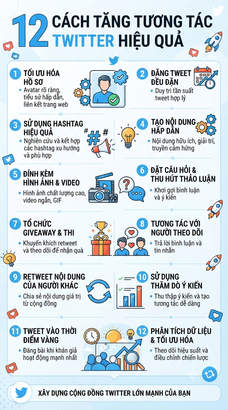 làm sao để tăng tương tác trên twitter