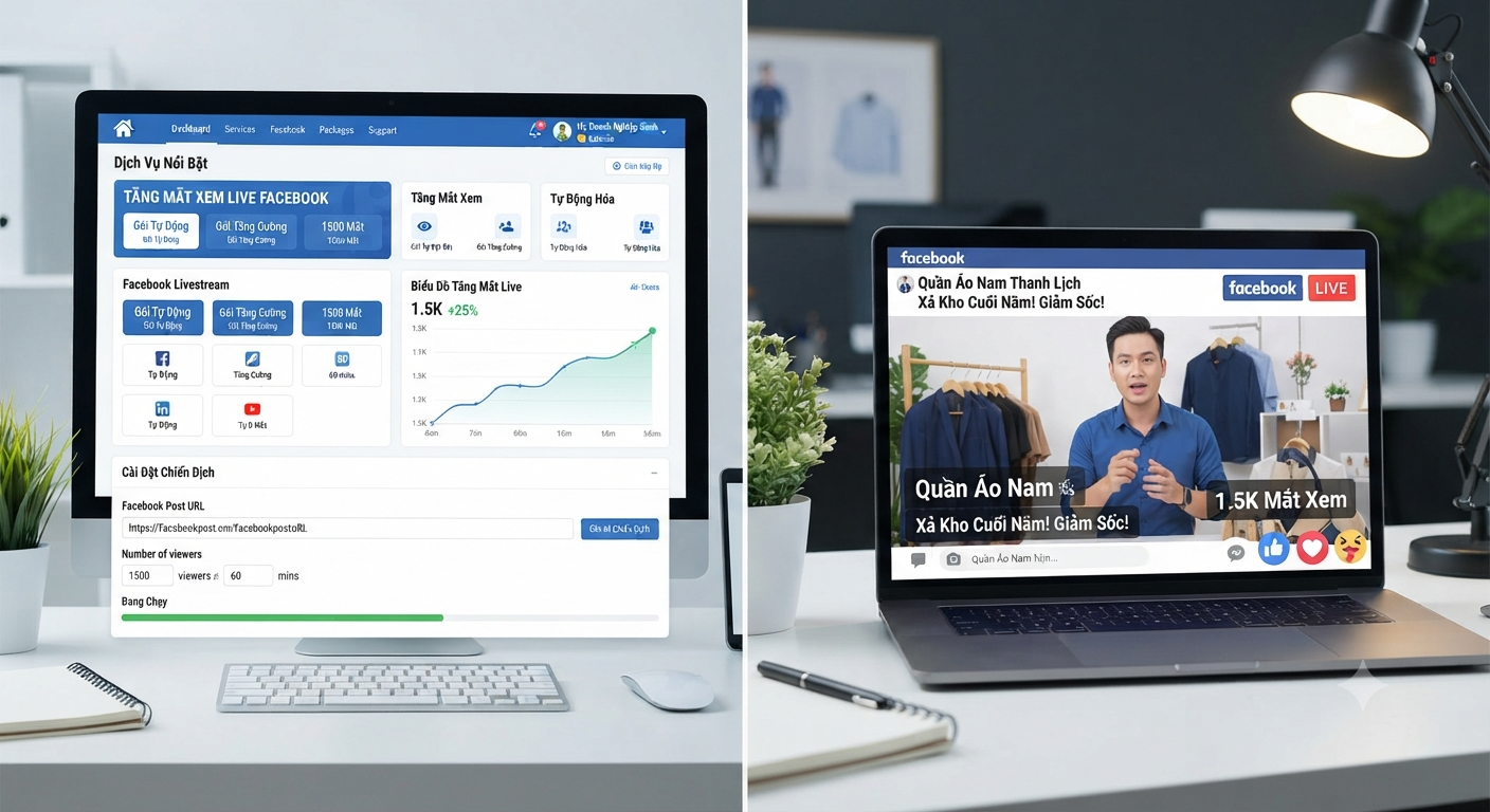 cách tăng mắt xem livestream facebook